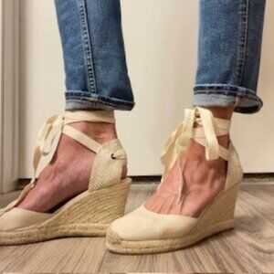 Soludos Wedge Lace-Up Espadrille Sandal- Size 8.5